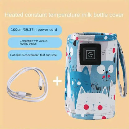 Bottle Warmer Multi Functional Bottle Heater Portable Adjustable USB Insulated Bag Baby Milk Food Warmer Tool Home Car Travel