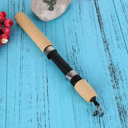 60/80/100cm Vara de Pesca no Gelo Portátil Vara de Carbono Leve para Rio Cabo Confortável Pesca de Carpa Pesca Equipamento de Pesca