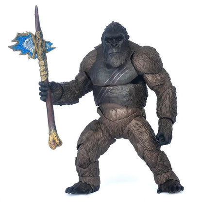 14CM 2021 King Kong Vs Godzilla Action Figure Modelo de Filme Articulações Móveis Chimpanzés Gojira Figma Brinquedos Para Crianças Presentes