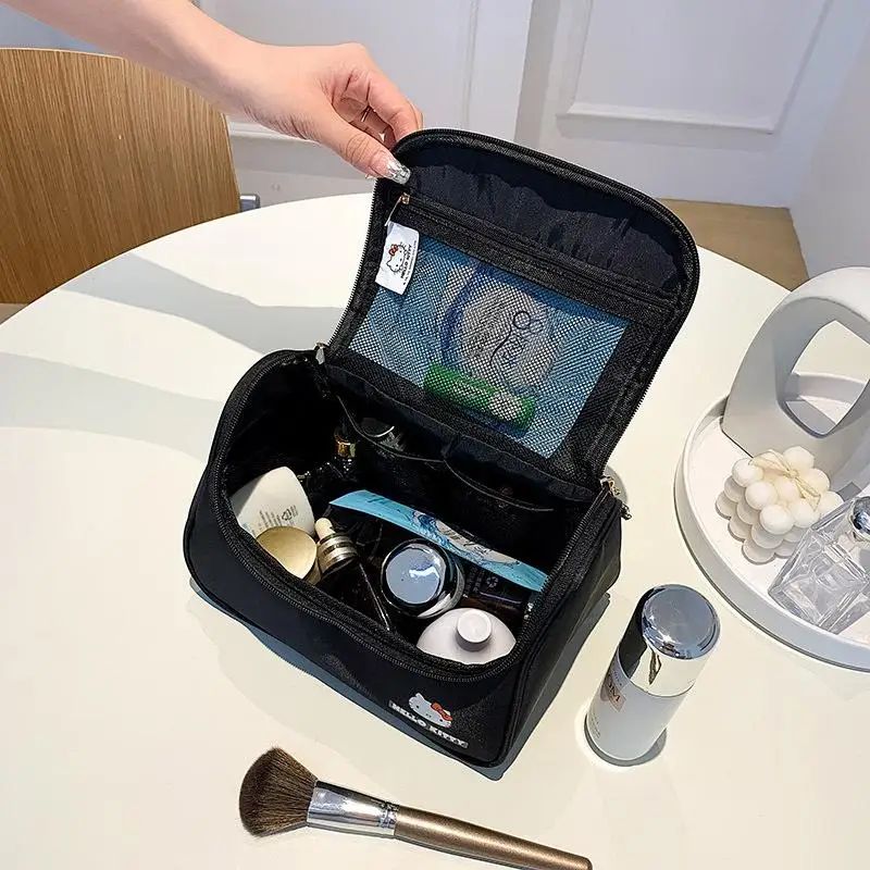 Hello Kittys Cosmetic Bag Cute Cosmetic Bag Girl Portable Large Capacity Travel Wash Up Skin Care Products Storage Bag