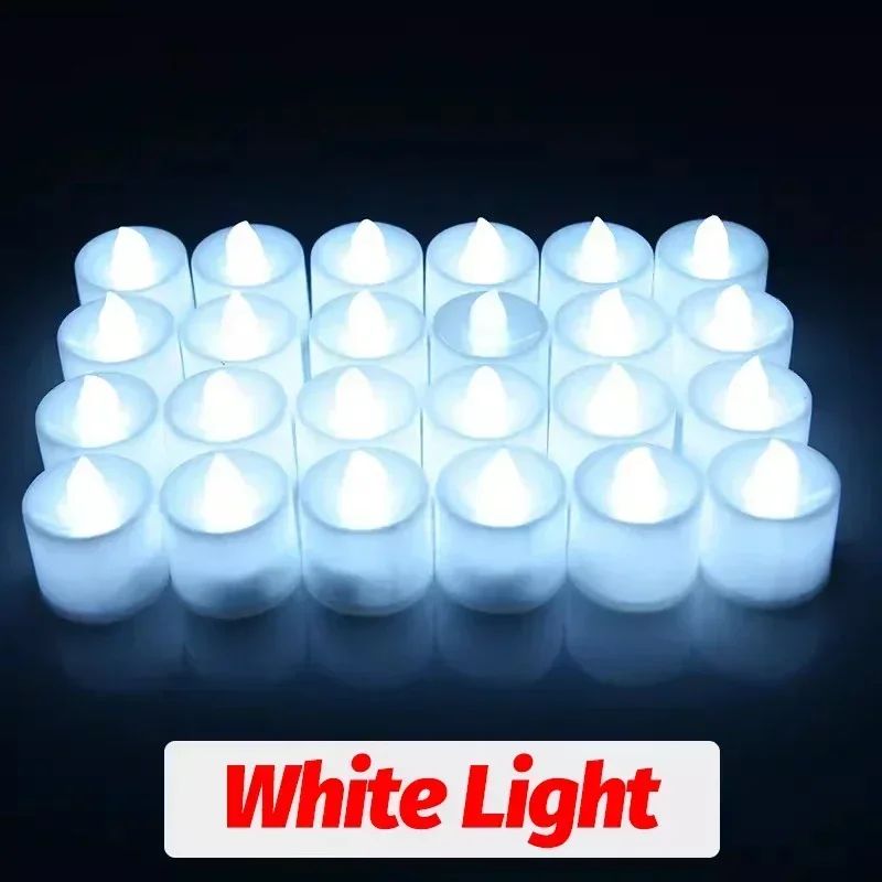 Flameless LED Electronic Candle Lights with Battery Tealight Candles Lamp Lighting for Christmas Wedding Birthday Party Decor