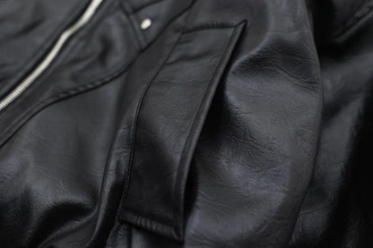 Vintage Men Winter Jackets Fur Collar Fleece Warm Parkas Coats Streetwear Harajuku Leather Jackets Casual Padded Jackets Outwear