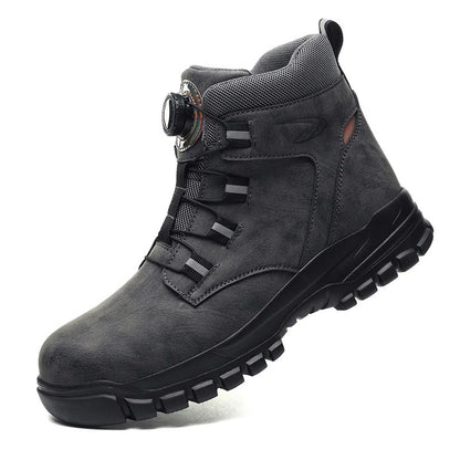 Botas de segurança masculinas à prova d'água, indestrutíveis, com biqueira de aço, anticorte, resistentes a perfurações, sapatos de segurança para motociclistas, Botas Para Hombre