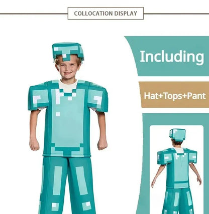 Game My World Role Play Holiday Party Pixel Costume Toy Mc Boys Girls Set Diamond  Christmas Gift Stage Costume