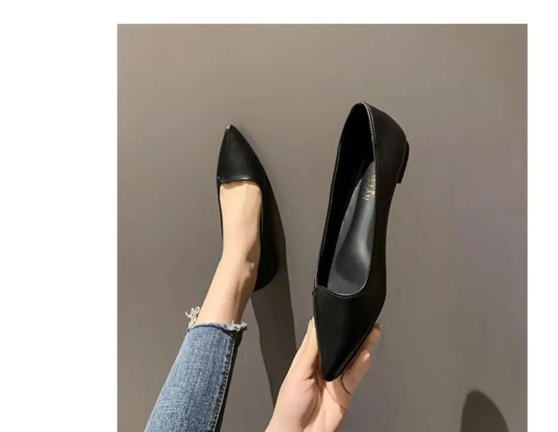 Simple Solid Coloured Women's Flats Classic Fashionable Style Pointed Toe Suitable for Business Office Comfortable To Wear
