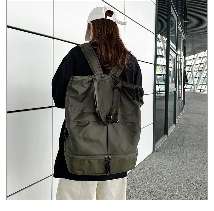 Mochila Unissex de Grande Capacidade Masculina e Feminina Mochilas de Nylon Impermeáveis Esportivas Modernas Mochilas Escolares Portáteis de Lazer Viagem