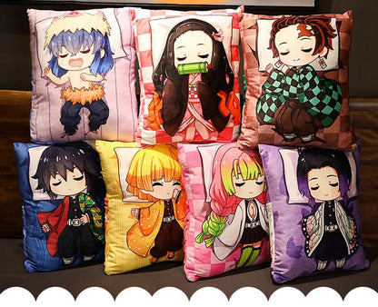 Demon Slayer Plush Stuffed Pillows Kimetsu No Yaiba Dakimakura Cute Anime Throw Pillow Kawaii Doll Tanjirou Nezuko Body Cushion