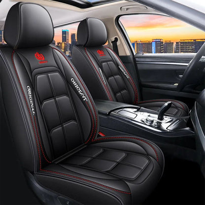 All inclusive seat cover, full leather car seat cushion, single seat driver and passenger seat cover, all season universal pad