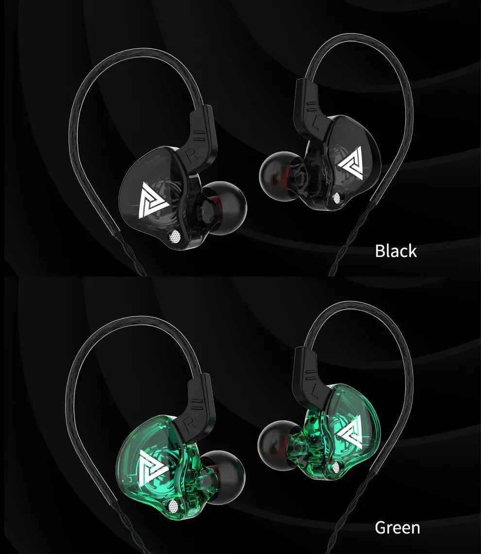 Fone de Ouvido Gamer QKZ AK6 Genuíno, Headset Gamer com Cabo de 3,5mm, Fones de Ouvido com Redução de Ruído, Fones de Ouvido com Fio e Mãos Livres para Esportes