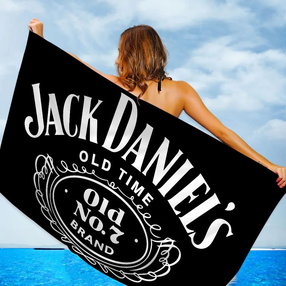 J-Jack-Daniels Microfiber Beach Towel Absorbent Quick Dry Soft Yoga Swimming Resort Mountain Climbing Towel