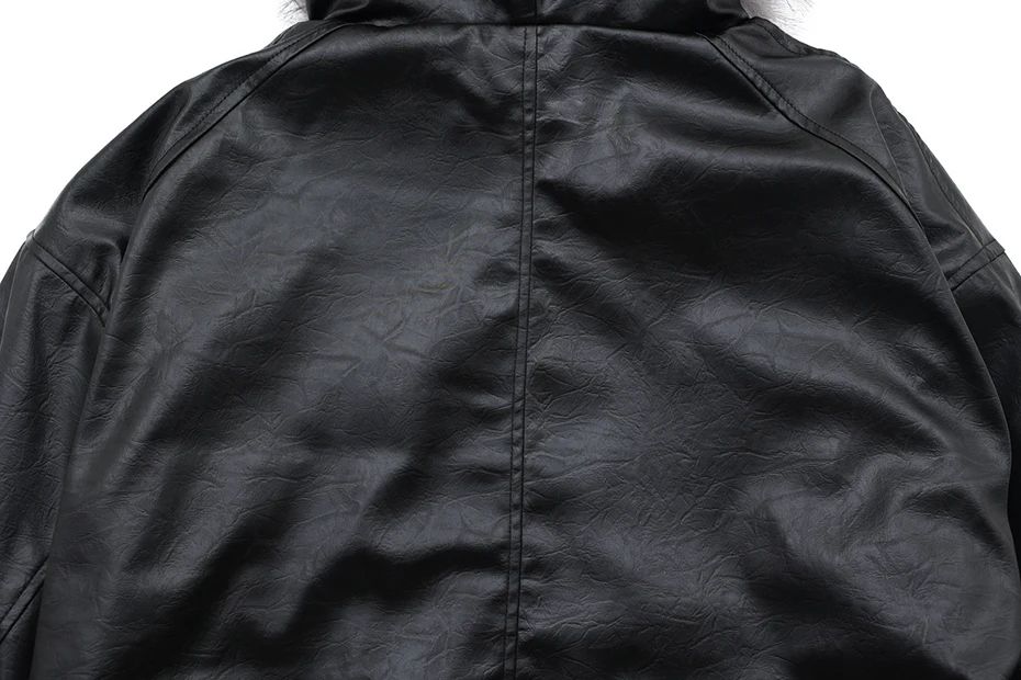 Vintage Men Winter Jackets Fur Collar Fleece Warm Parkas Coats Streetwear Harajuku Leather Jackets Casual Padded Jackets Outwear