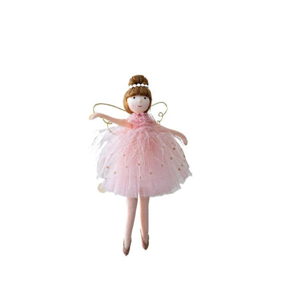 Christmas chiffon dress angel girl doll decoration Christmas tree pendant hanging decoration family New Year decoration