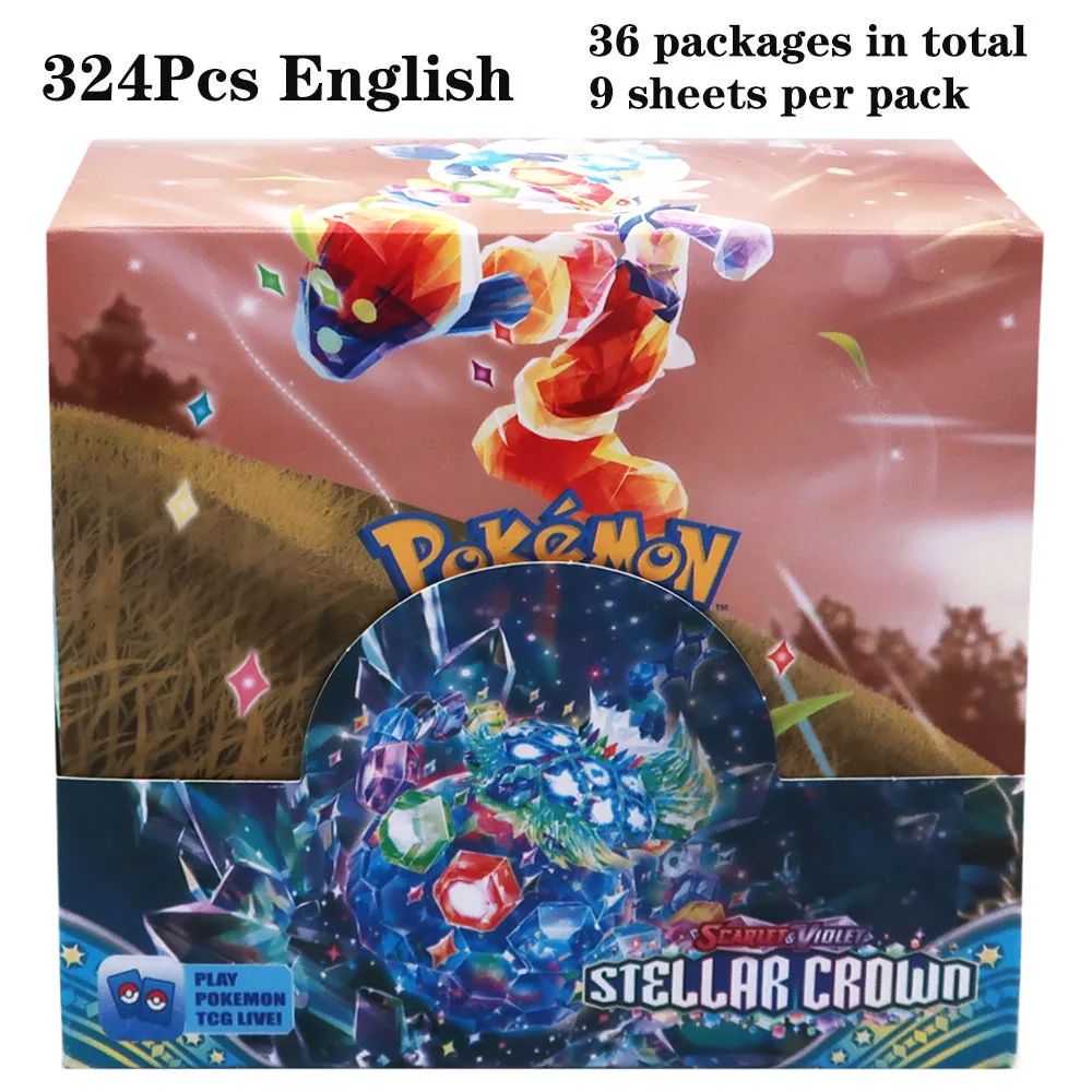 324 pçs/caixa Pokémon TCG: Sol e Lua, Escuridão Incendiada, 36 Pacotes, Caixa de Booster, Jogo de Cartas Pokémon, Brinquedos Colecionáveis, Jogo de Tabuleiro Prismático