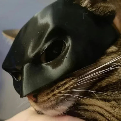 2026-Bat Cat Avenger Mask Black Matte Bat Mask Superhero Pet Toys Cat Bat Pet Man Mask for Cat and Dogs Spooky Make-up Party Toy