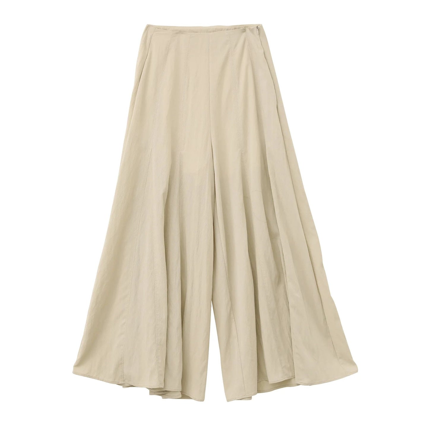 Neihe Summer Fashion Casual Wide Leg Denim Skirt Pants High-End Sensation Women's Long Pants Nine Points Seven Points Five Point