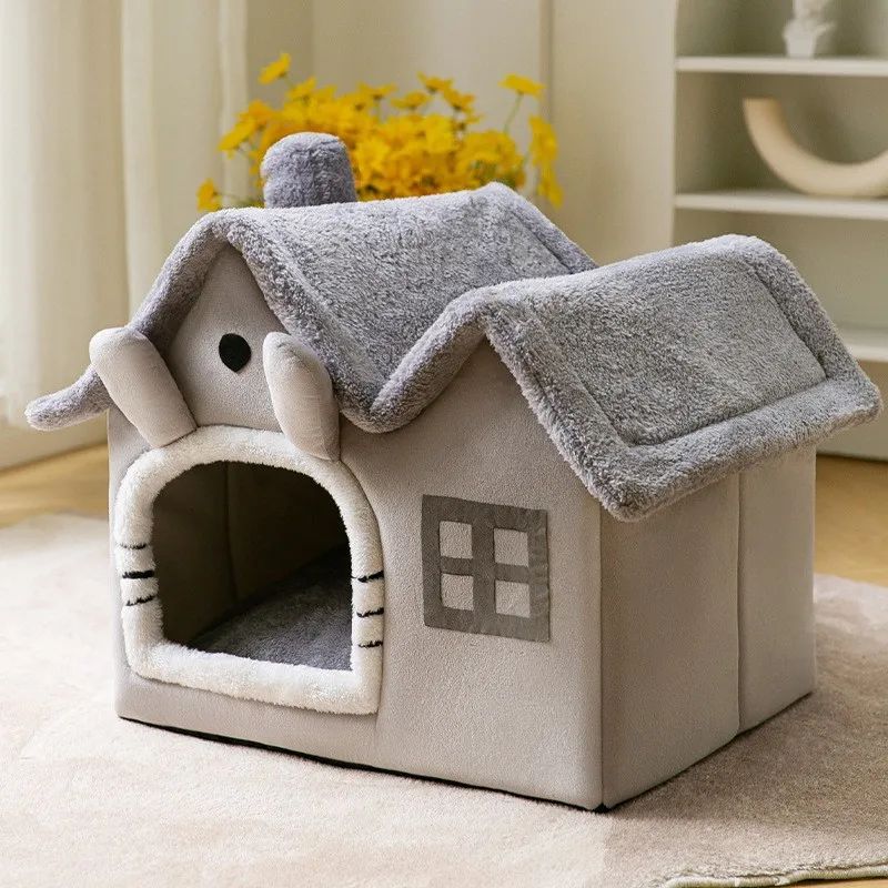 Casa de Cachorro Dobrável, Casinha, Cama, Tapete Para Cães Pequenos e Médios, Gatos, Quente de Inverno, Cama de Gato, Ninho, Produtos Para Animais de Estimação, Cesta, Caverna de Filhotes, Sofá Para Pets