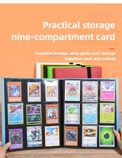 Fichário de cartas com 9 bolsos Álbum de exibição de cartas de troca Fichário de 360 bolsos de carregamento lateral para TCG Yugioh MTG Jogo Livro de cartas