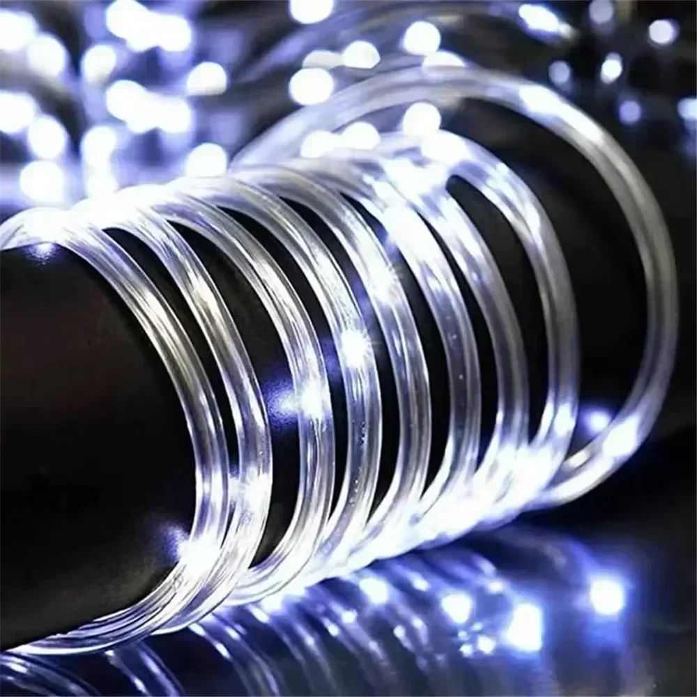 Solar Rope Lights Outdoor Blue LED PVC Tube Fairy String Light Garden Wedding and Birthday Outdoor Holiday Home Decoration