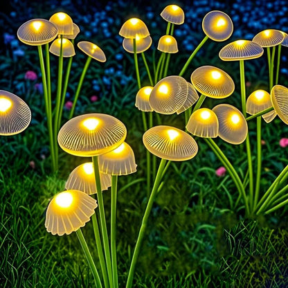 Solar Lights Outdoor LED Solar Mushroom Lawn Lights Waterproof Party Yard Patio Pathway Jellyfish Lamp for Garden Decoration