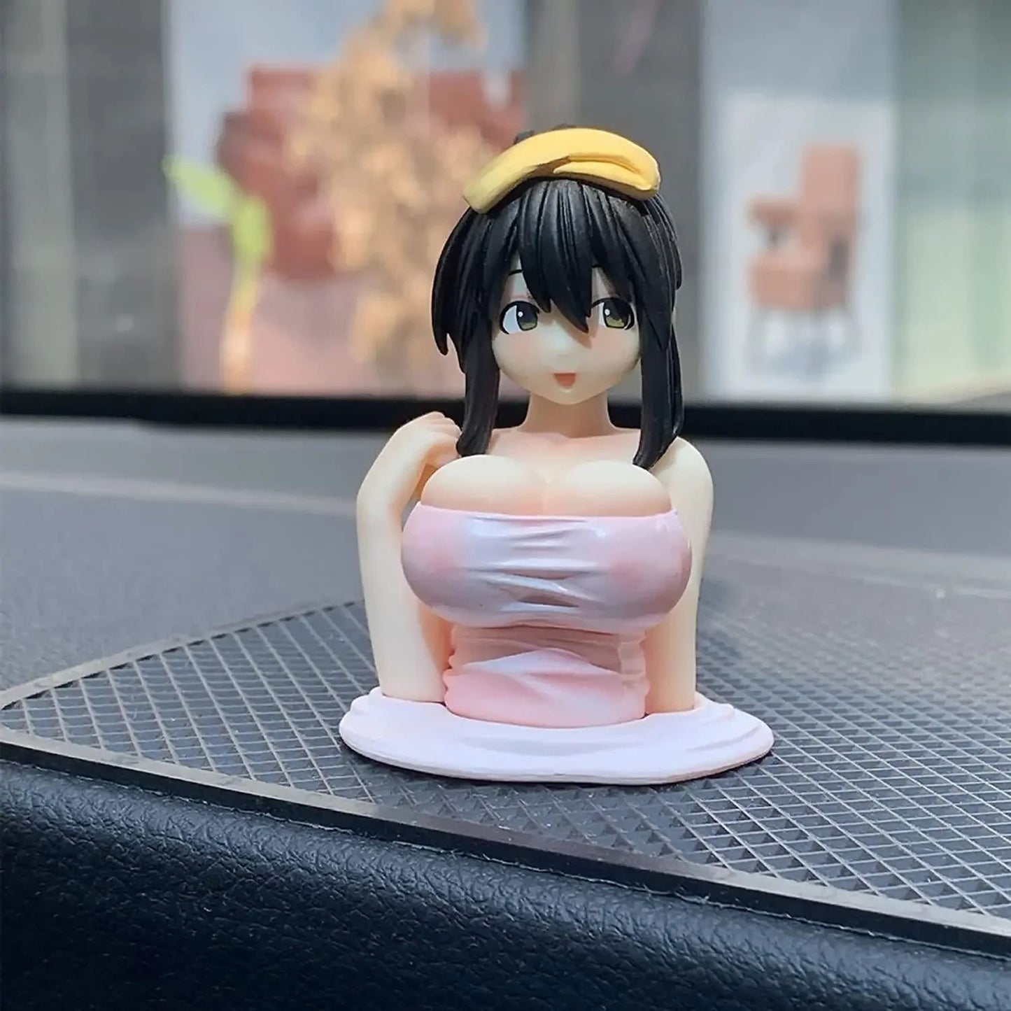 1/2 unidades Suporte de Celular para Carro Biquíni Menina Praia Desenho Anime Bonito Kanako Peito Balançando Ornamentos Decoração Painel Carro Interior