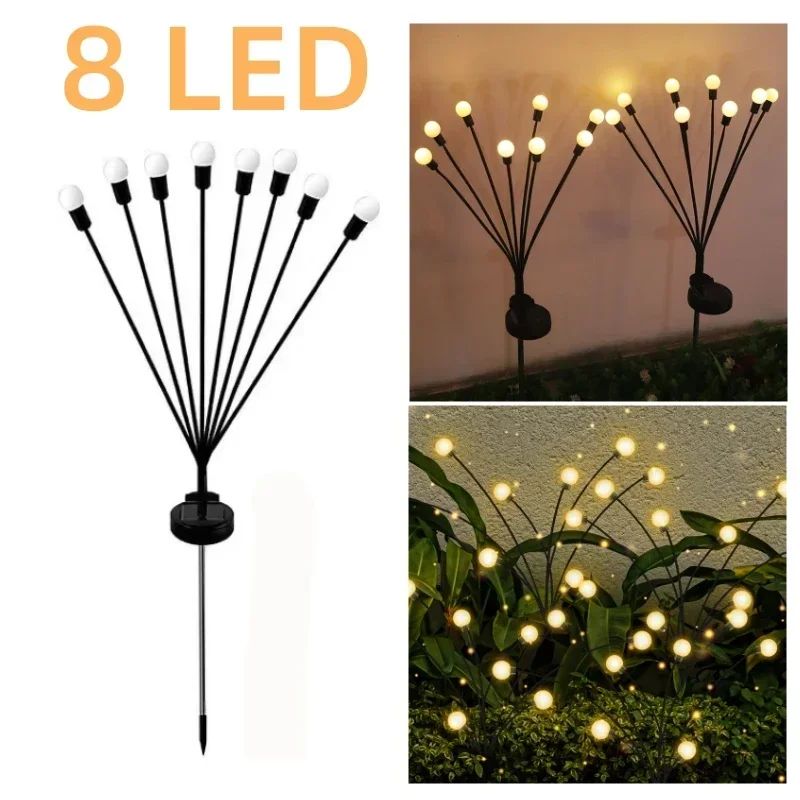 Solar Lights Outdoor LED Solar Mushroom Lawn Lights Waterproof Party Yard Patio Pathway Jellyfish Lamp for Garden Decoration