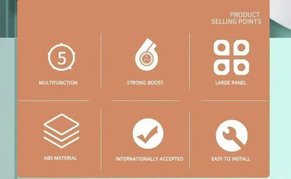 5 Mode Handheld Shower Head High Pressure Water Booster Massage Spray Jet with Anti Leak Proof Hose for Bathroom Household Bath