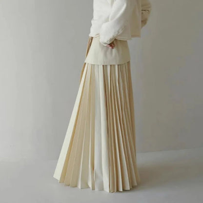 Spring Summer Vintage Japanese Casual Skirts Women Three-dimensional Two-piece Skirt High Waist All-match Pleated Faldas Mujer