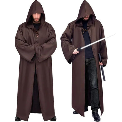 Halloween Aldult Jedi Knight Cosplay dark Cape Vader Cape avec chapeau guerre à capuche noir marron Cape mascarade fête Costume