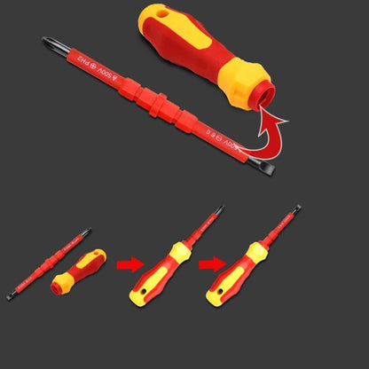 Conjunto de Chaves de Fenda Isoladas 3 em 1 PH1/PH2, Kit de Ferramentas Multiuso para Eletricistas, Chave de Fenda de Fenda Cruzada