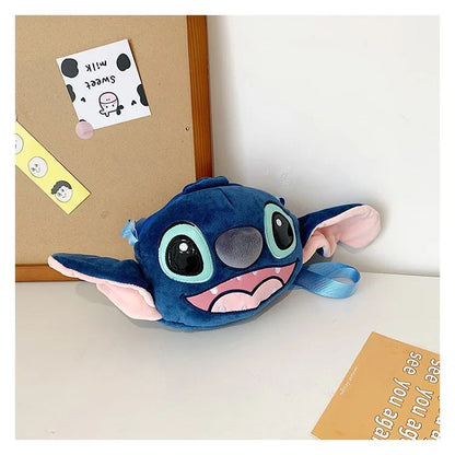 Disney Lilo & Stitch Plush Toys Kawaii Plush Messenger Bag Girl Handbag Anime Stuffed Toys Children Cartoon Plushie Soft Bag