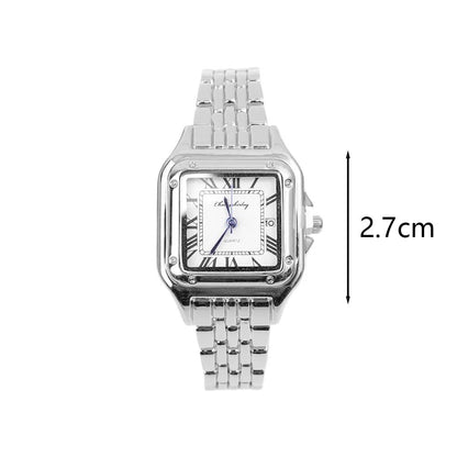 Women New Fashion Square Watches Gold Stainless Steel Strap Luxury Ladies Quartz Wristwatches Qualities Female Roman Clock Gift