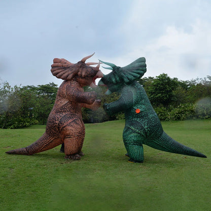 Inflatable Dinosaur Costume Blow Up Triceratops Costumes for Adults Fancy Dinosaur Party Halloween Cosplay Costume