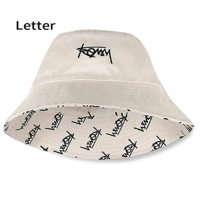 Big Head Letter Bucket Hat for Men Women XL Large Hip Hop Cap Fisherman Hat Summer Sun Hat Plus Size Panama
