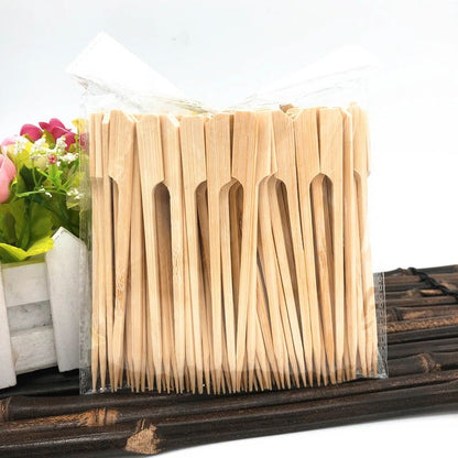9CM/12CM 100 PCS Bamboo Skewer Meat Skewer Disposable Barbecue Bamboo Skewer Spicy Hot Pot Skewer Fruit Skewer Fork
