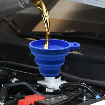 2 Peças Funil Dobrável para Motor de Carro Funil de Líquido de Silicone Ferramentas para Troca de Óleo e Gasolina para Carros e Motos Acessórios
