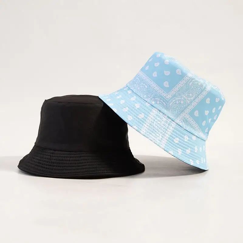 New Street Graffiti  Men's Bucket Hat Double-Sided Hip Hop   Outdoor Women Caps Beach Sun Protect Fishing Unisex Bonnet