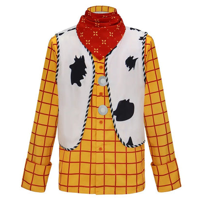 Movie Story Woody Cosplay Costume Story Halloween Woody Tracy cosplay Shirt Vest Bandana Sheriff role-playing costume
