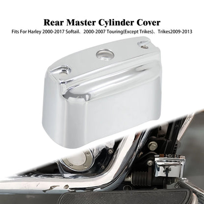 Motorcycle Rear Brake Master Cylinder Cover For Harley Heritage Softail Low Riders FLST 00-17 Touring Road King FLHT 00-07