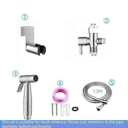 Handheld Bidet Toilet Sprayer Jet Kit Stainless Steel Shattaf Sprayer Kit Bathroom Personal Hygiene