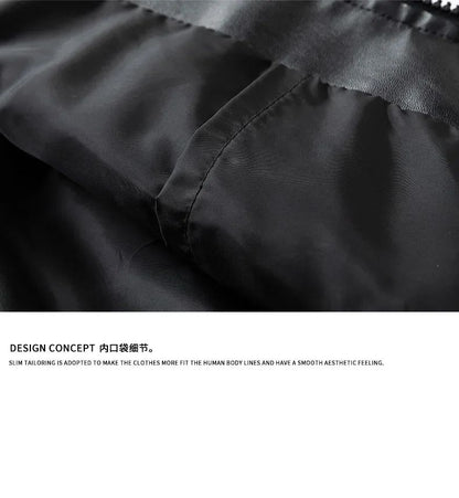 2025 New Men's Leather Jacket Spring Autumn Men Motorcycle Leather High Quality Jacket Coat Male Stand Collar Windproof Overcoat