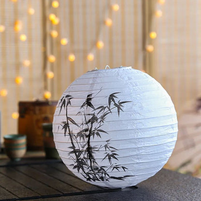 12Inch Printed Flower Round Chinese Paper Lanterns Birthday Wedding Decor Craft DIY Festival Lantern Party Supplies