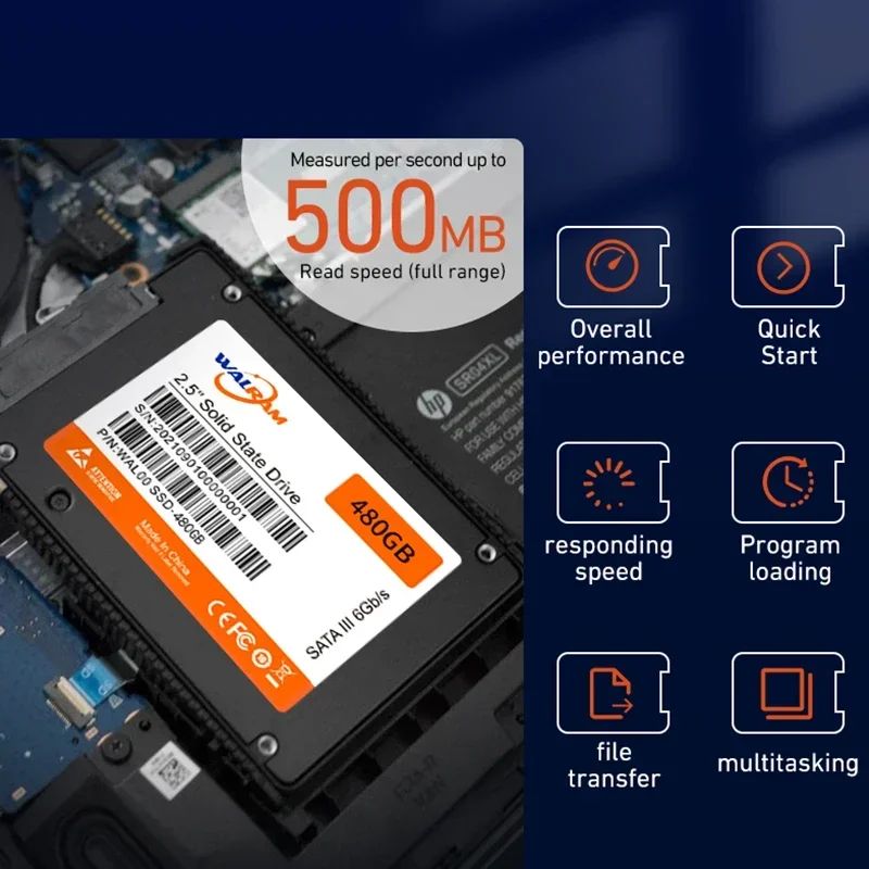 SSD WALRAM 1TB 2.5 SATA3 SSD 120GB 128GB 256GB 512GB 500GB HDD Notebook Unidade de Estado Sólido 240GB SATA 3 Disco Rígido para PC de Mesa