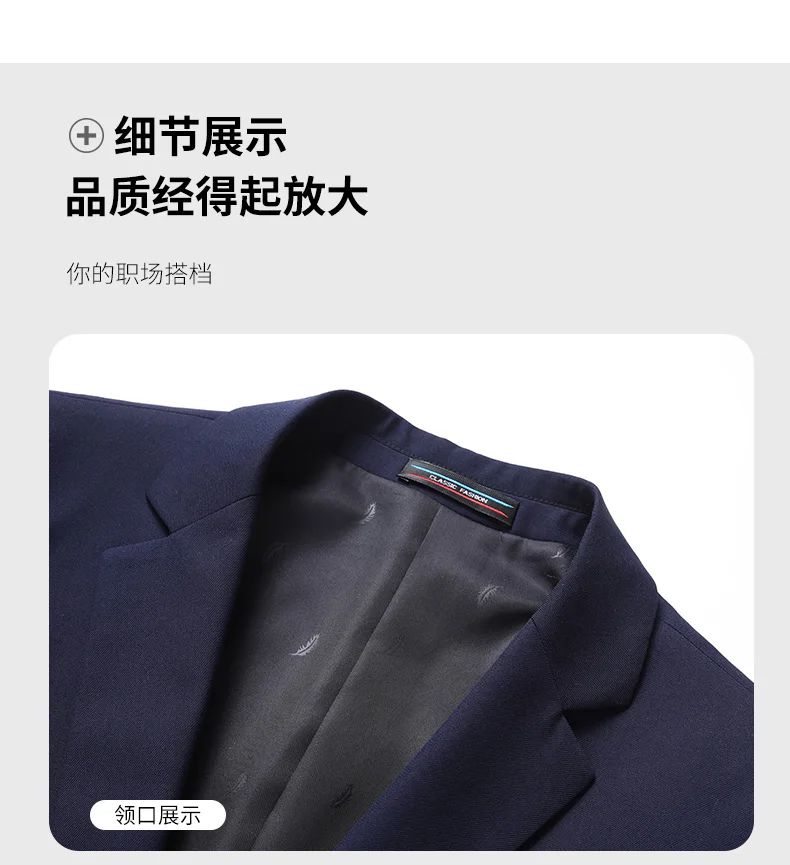 Blazer New Men's Fashion Business Solid Color British Style Professional Work Groom Wedding Dress Best Man Blazer Jacket