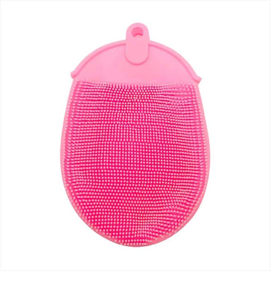 Hook Soft Exfoliating 1pcs Silicone Massage Bath Brush with Bath Gloves Baby Showers Cleaning Brush Remover Scrub Showers Bubble