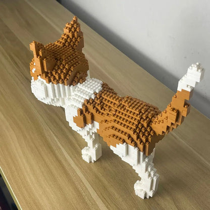 Knew Built Quatro estilos de micropartículas expressivas de blocos de montar de mini-gatos, modelos de laranja e vaca, os favoritos dos entusiastas de animais de estimação