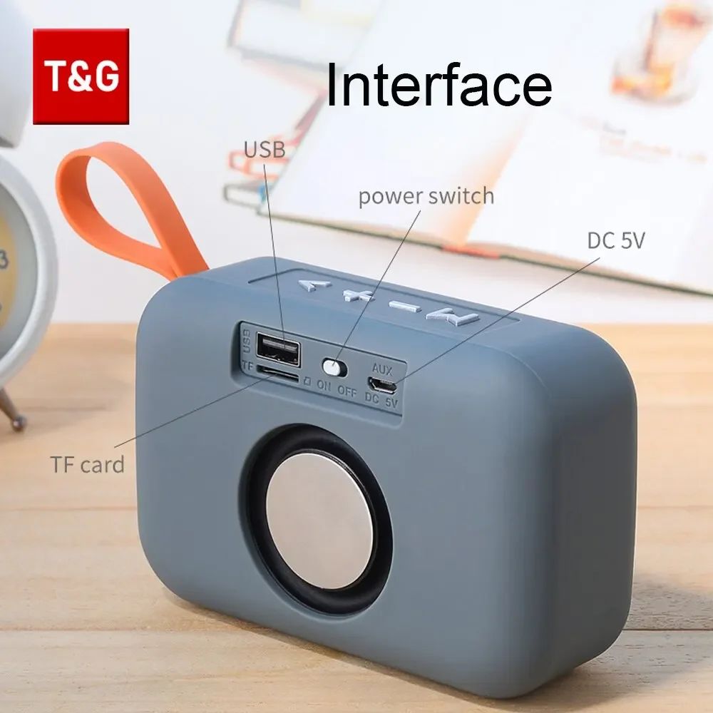 Caixa de Som Portátil TG506 Mini Soundbar Sem Fio Bluetooth 5.0 para Ambientes Internos e Externos HIFI Suporte para Cartão TF Rádio FM À Prova D'Água