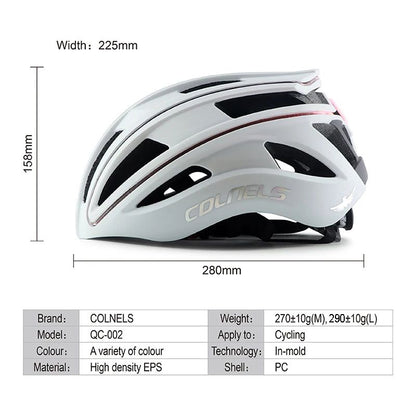 Capacete de Ciclismo Profissional COLNELS com Lanterna Traseira USB e Barra de Luz para Ciclismo de Estrada e Esportes ao Ar Livre