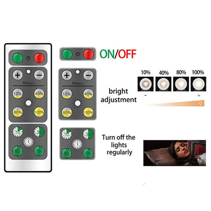 Luzes de LED Sem Fio com Controle Remoto Dimerizável a Pilha para Cozinha, Armário e Guarda-Roupa