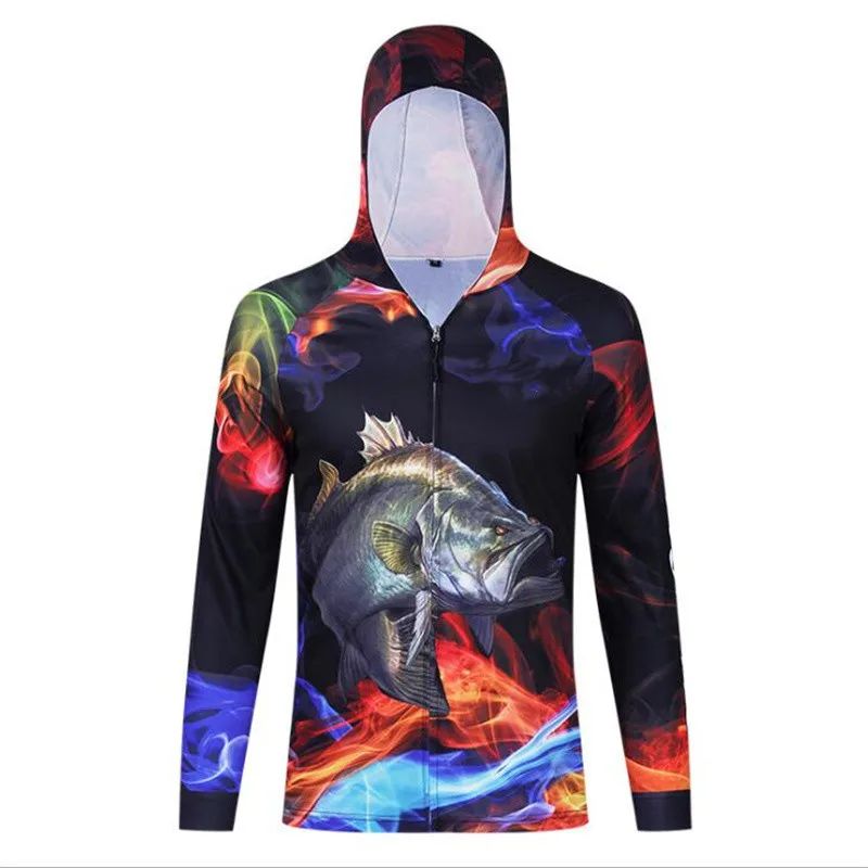 Camisa de Pesca Masculina de Manga Longa Profissional Respirável de Secagem Rápida com Capuz Anti-UV para 2026, Roupas Masculinas de Pesca para Uso Externo, Casaco de Pesca