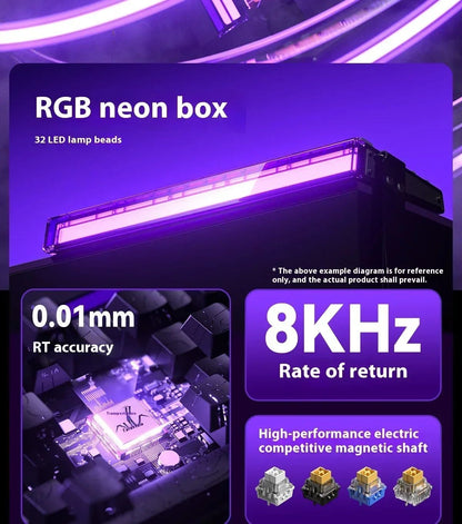 AULA Hero 68HE Magnetic Keyboard RGB Light Wired Hot Swap Esports 8K Gaming Hero68 Mechanical Keyboard Low delay PC Accessories